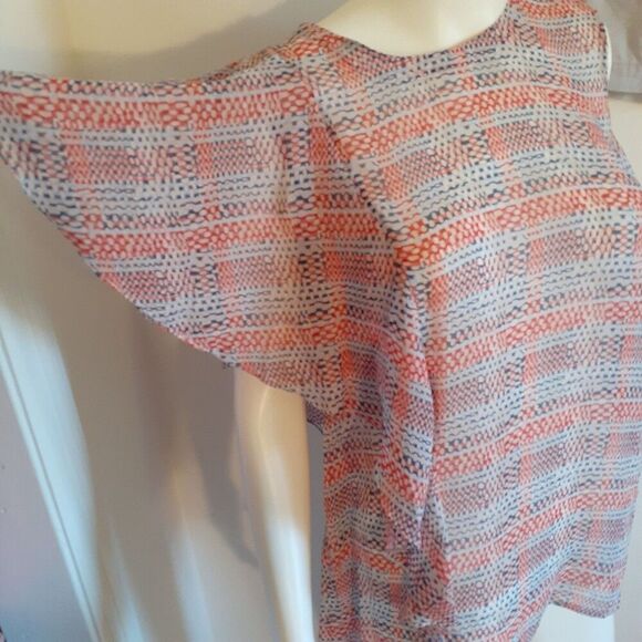 Bcbgmaxazriat top Silk top shirt bcbg max azria lightweight summer blouse s - Picture 6 of 9